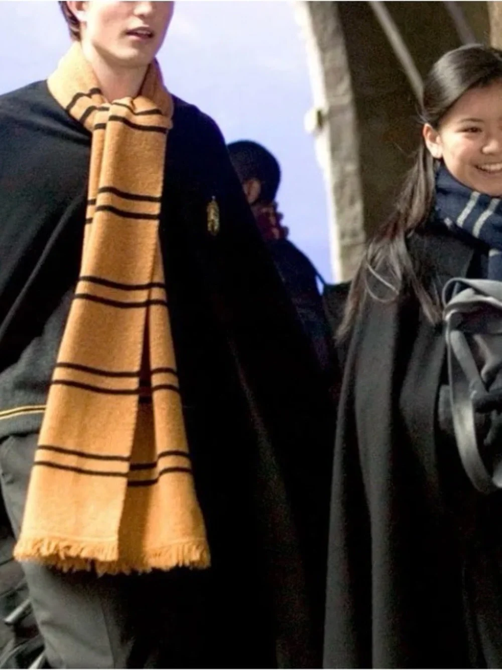 The Wizarding World of Harry Potter Yellow & Black Striped Knit Scarf Accessory